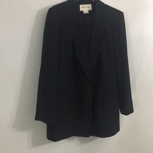 Navy blue with white stripes pant suit